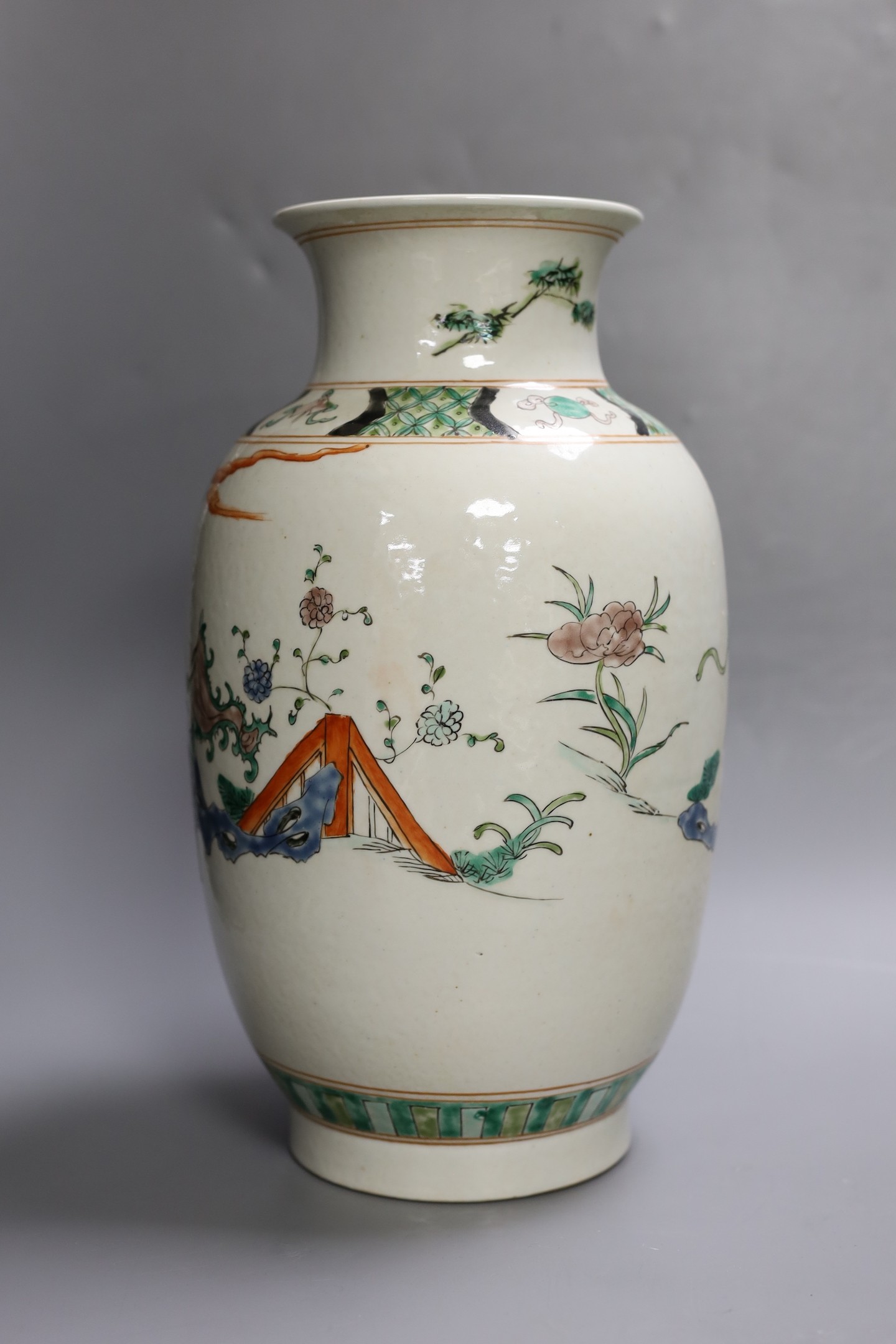 A 20th century Chinese famille rose vase, 33cm
